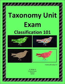 Preview of Taxonomy Unit Exam for Biology