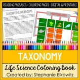 Taxonomy & Classification Coloring Book & Reading Passages