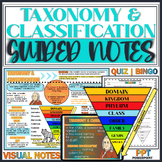 Taxonomy and Classification Guided Notes Graphic Organizer
