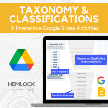 Preview of Taxonomy and Classifications - drag-drop, labeling in Slides | REMOTE LEARNING