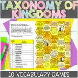 Taxonomy of Kingdoms Science Vocabulary Games Centers