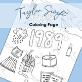 Taylor Swift 1989 Coloring Page