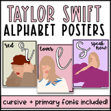 Taylor Swift Alphabet Posters (Cursive + Primary Fonts)
