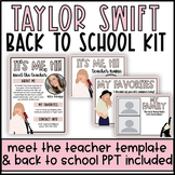 Taylor Swift Back to School Slides + Meet the Teacher Template