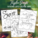 Taylor Swift Christmas Lyrics Coloring Pages