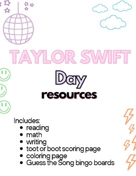 Preview of Taylor Swift Day Resources