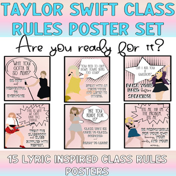 Preview of Taylor Swift "Era" Class Rules Posters & Bulletin Board Kit