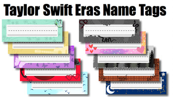 Preview of Taylor Swift Eras Name Tags - Labels  
