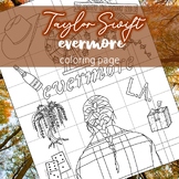 Taylor Swift Evermore Coloring Page