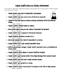 Taylor Swift: Fact or Fiction Worksheet