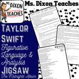 Taylor Swift Figurative Language & Analysis JIGSAW ACTIVIT