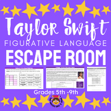 Preview of Taylor Swift Figurative Language Escape Room