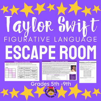 Preview of Taylor Swift Figurative Language Escape Room