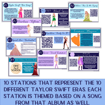 Taylor Swift First Day Stations by The Teacher ReWrite | TPT