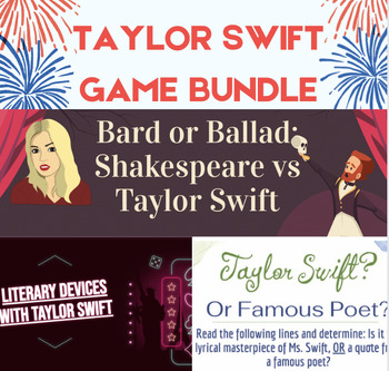 Preview of Taylor Swift Game Set (3 Google Slides Interactive Games)