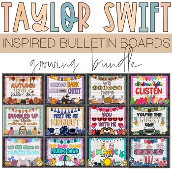 Preview of Taylor Swift Inspired Bulletin Boards Bundle