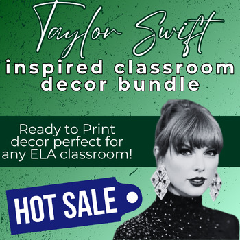 Preview of Taylor Swift Inspired Classroom Decor | Secondary ELA Bulletin Boards & Posters