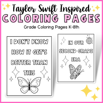Taylor Swift Coloring Book / Taylor Swift Lover Coloring Pages / Coloring  Book Pdf / Digital Download / Printable Coloring Pages 