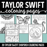 Taylor Swift Inspired Coloring Pages for the Classroom