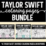 Taylor Swift Inspired Coloring Pages for the Classroom BUNDLE