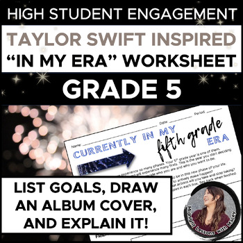 Preview of Taylor Swift-Inspired "In My FIFTH GRADE Era" Worksheet