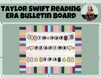 Preview of Taylor Swift Inspired Reading Era Bulletin Board