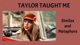 Taylor Swift Inspired Similie, Metaphor Writing Slides/ So