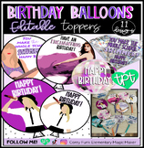 Taylor Swift Inspired Student Birthday Balloon Toppers