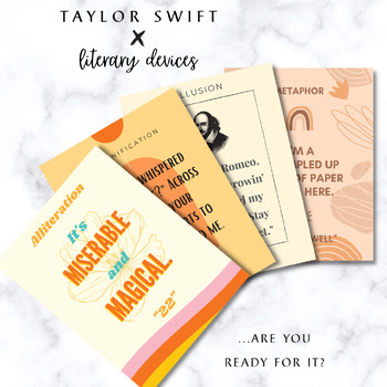 Preview of Taylor Swift Literary Device Posters