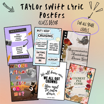 Taylor Swift Classroom Posters * EDITABLE * 40+ Posters *GROWING* by  Teaching13