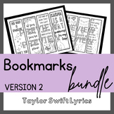 Taylor Swift Lyrics Coloring Page Bookmark Set {Version 2}