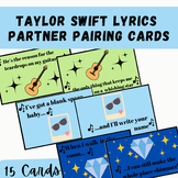 Taylor Swift Lyrics Partner Pairing Cards - 15 Cards for G
