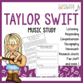 Taylor Swift Music Study Activities and Worksheets