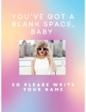 Taylor Swift "No Name" Poster