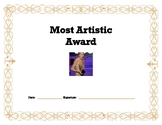 Taylor Swift PBL Project Award Most Artistic