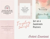 Taylor Swift Quote Lyric Posters for Classroom