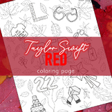 Taylor Swift RED Coloring Sheet