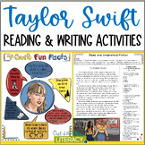 Taylor Swift Reading Comprehension and Writing Activities