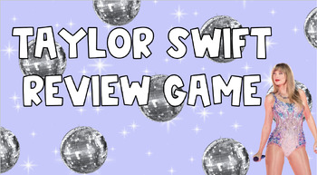 Preview of Taylor Swift Review Game Blank Template