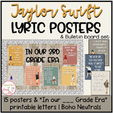 The Taylor Swift Classroom ERAS Bulletin Board Decor Kit Editable Clip Art