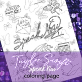 Taylor Swift Speak Now Coloring Page