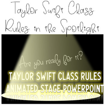Preview of Taylor Swift Spotlight Class Rules PowerPoint