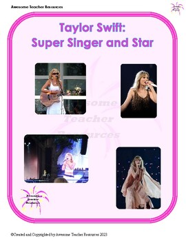 Preview of Taylor Swift: Super Singer and Star Comprehension and Essay Response: GR6