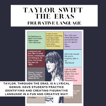 Preview of Taylor Swift: The Eras Tour ★ Analyzing Figurative Language