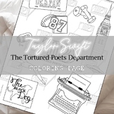 Taylor Swift: The Tortured Poets Department (TTPD) Coloring Page