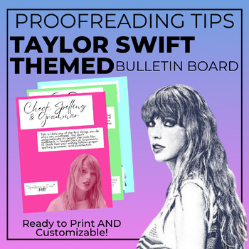 Preview of Taylor Swift Themed Bulletin Board | In my Proofreading Era | ELA Classroom