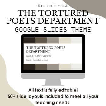 Preview of Taylor Swift Tortured Poets Department - Google Slides Theme