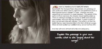 Preview of Taylor Swift Tortured Poets Department Literary Device Scavenger Hunt
