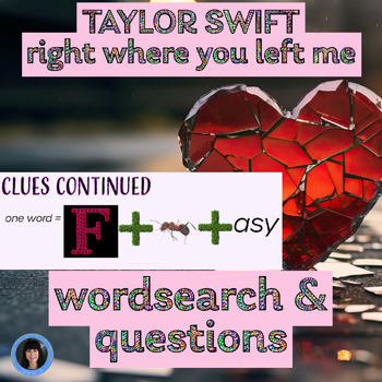 Preview of Taylor Swift, Song lyric analysis Taylor Swift, end of year ela project