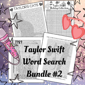 Preview of Taylor Swift Word Search Bundle #2